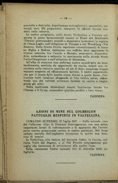 Il diario della nostra guerra : bollettini ufficiali dell'esercito e della marina